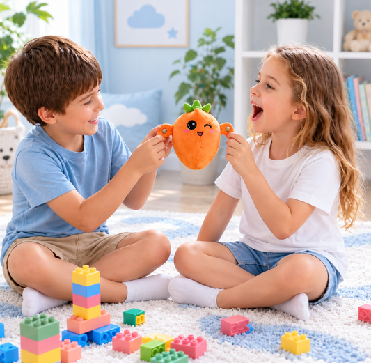 Interaktives Früchte-Plüschtier Musikalisches Sensorik Spielzeug für Kinder