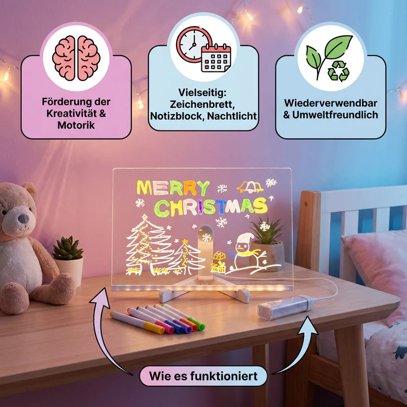 Leuchtendes LED Zeichenbrett für Kinder