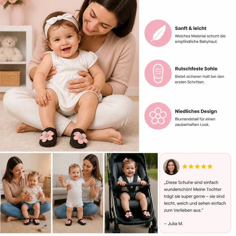 Sommer Babyschuhe mit weicher Sohle im Blumendesign