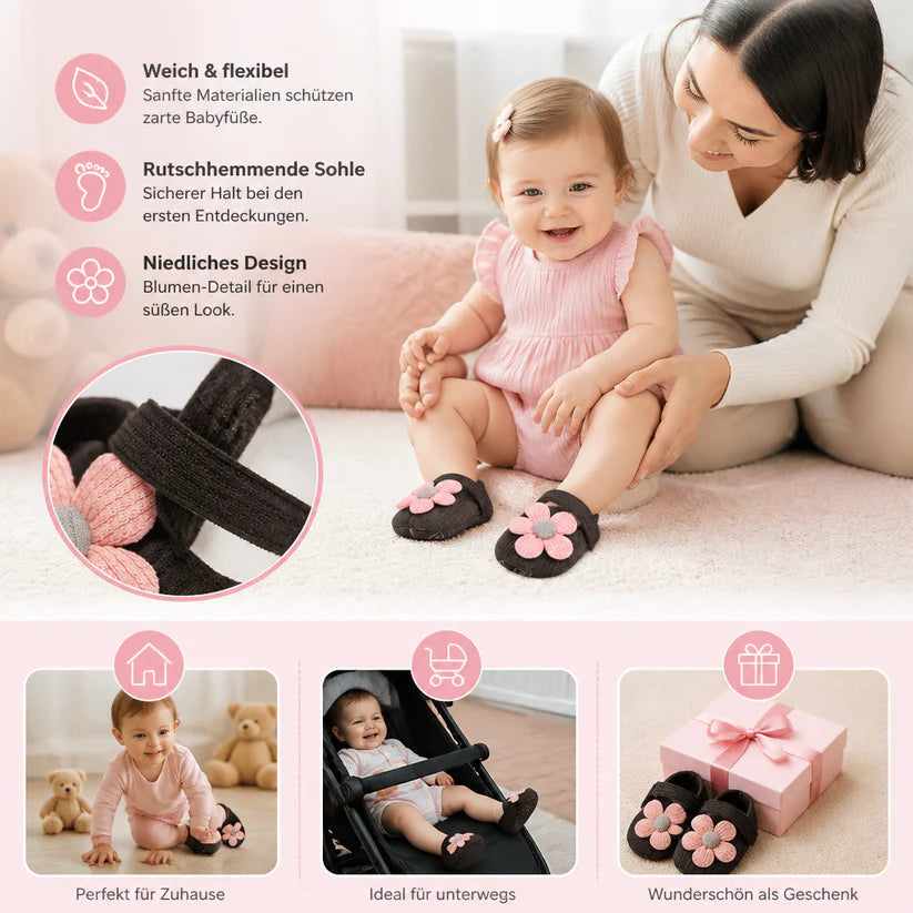 Sommer Babyschuhe mit weicher Sohle im Blumendesign