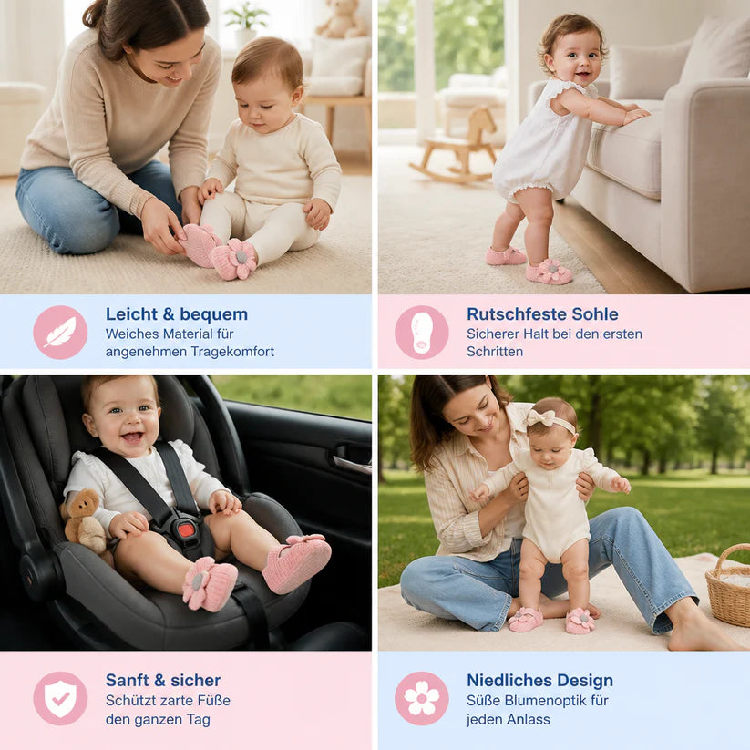 Sommer Babyschuhe mit weicher Sohle im Blumendesign