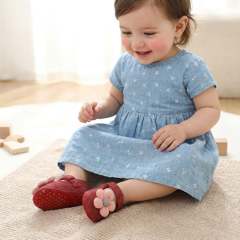 Sommer Babyschuhe mit weicher Sohle im Blumendesign
