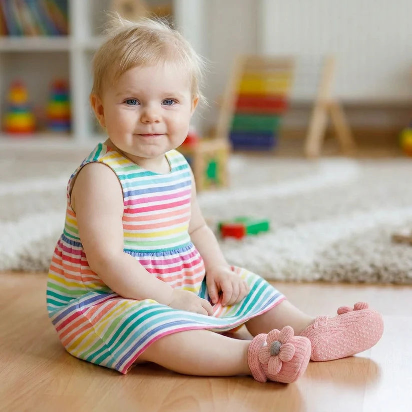 Sommer Babyschuhe mit weicher Sohle im Blumendesign