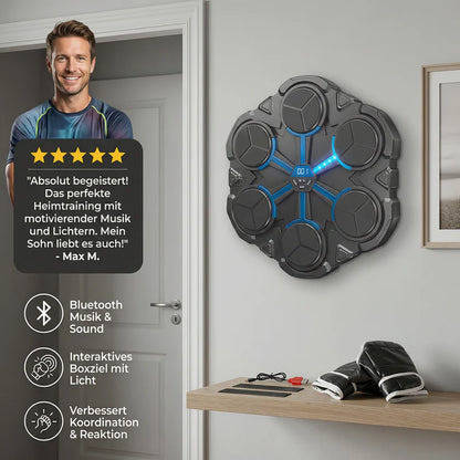 Bluetooth Musik-Boxtrainer für die Wand – Interaktives Boxziel mit Licht & Sound