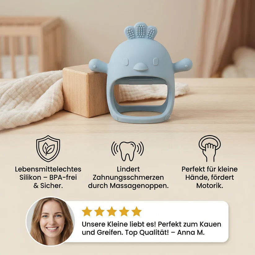 Baby Küken Silikon-Beißring – Zahnungsspielzeug Hilfe aus lebensmittelechtem Silikon