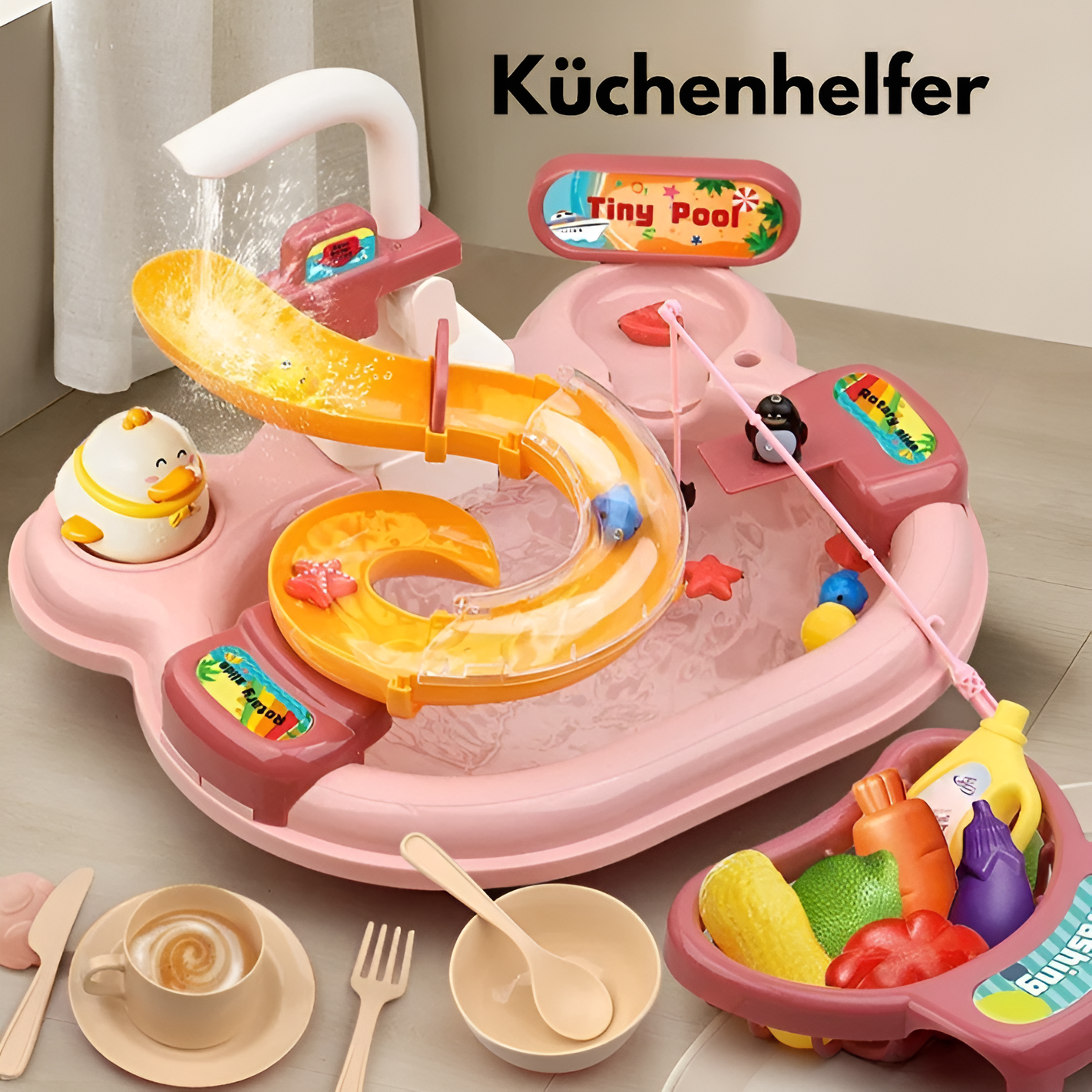 Kinder Spielzeug Set – Küche und Angeln in einem