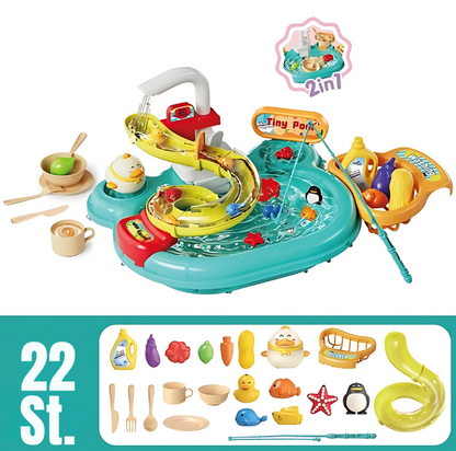 Kinder Spielzeug Set – Küche und Angeln in einem