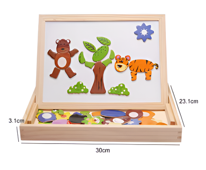 100 + Stücke Holz Montessori 2-in-1 Zeichentafel