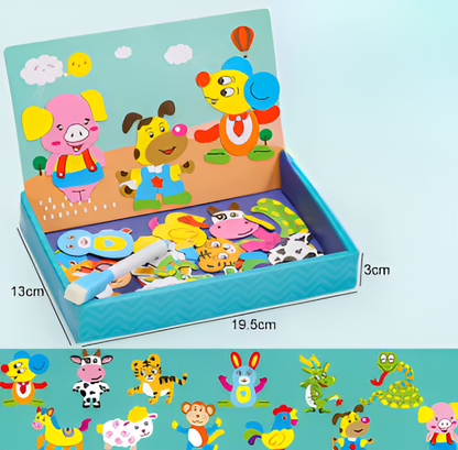 100 + Stücke Holz Montessori 2-in-1 Zeichentafel