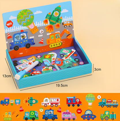 100 + Stücke Holz Montessori 2-in-1 Zeichentafel