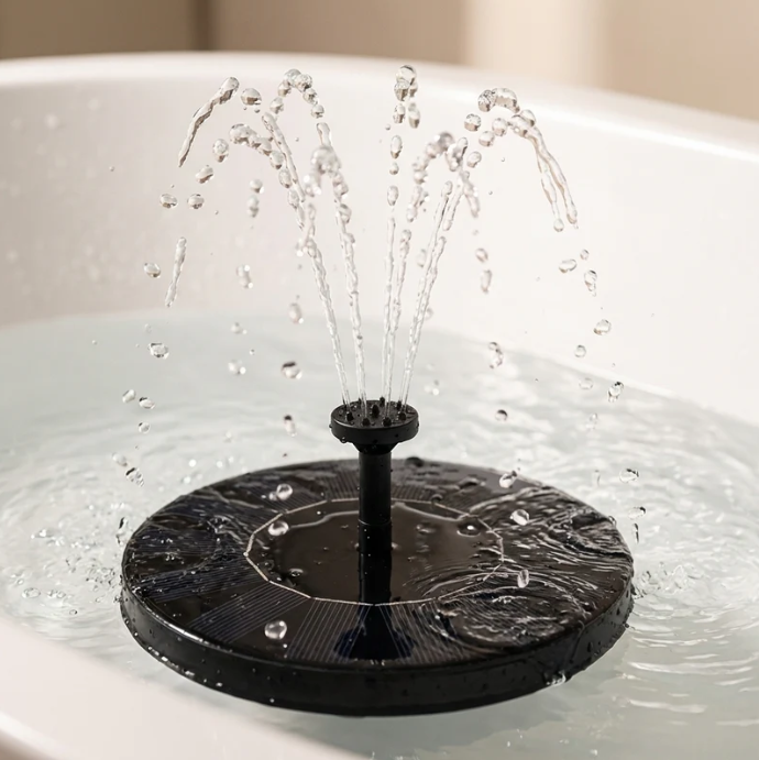 Solar LED Wasserspiel-Brunnen für Kinder – Interaktives schwimmendes Badespielzeug mit Fontäne & Lichteffekt