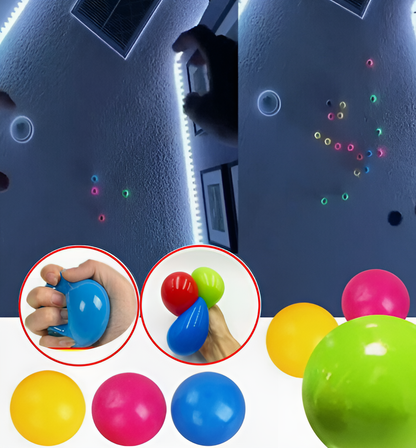 10pcs Glühen in den dunklen Bällen klebrige Decke Ball Fidget Bälle Stress Relief