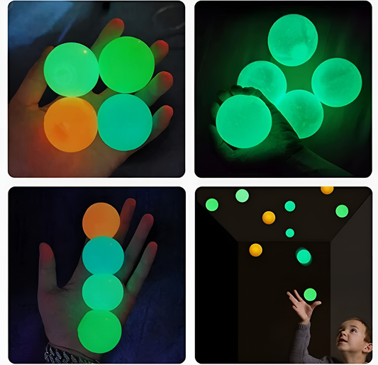 10pcs Glühen in den dunklen Bällen klebrige Decke Ball Fidget Bälle Stress Relief