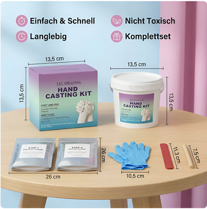 Handabdruck-Set für Familien & Paare – 3D Gips Erinnerungsset