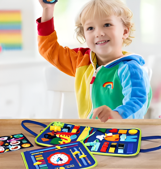Montessori Busy Board Interaktives Lern & Beschäftigungsspielzeug für Kinder